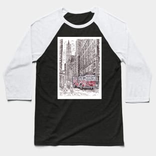 Typewriter Art: Woolworth Building Baseball T-Shirt